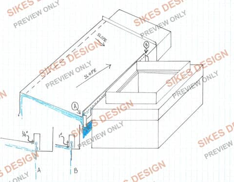 Coping / Roof Edge Scupper Detail — watermarked preview
