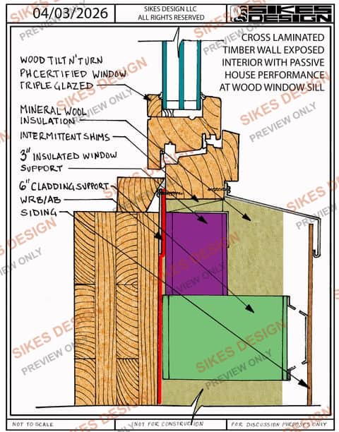 CLT Wall Window Sill — Passive House Performance — watermarked preview