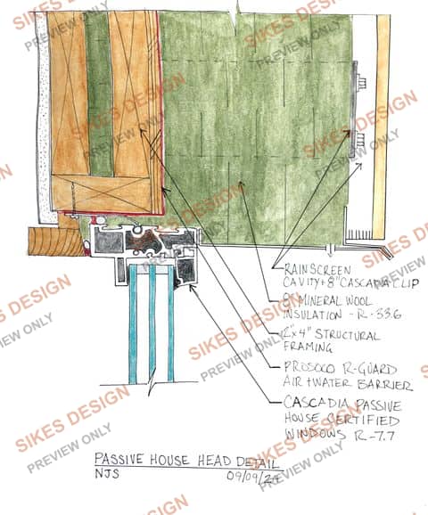 Passive House Window Head Detail — watermarked preview