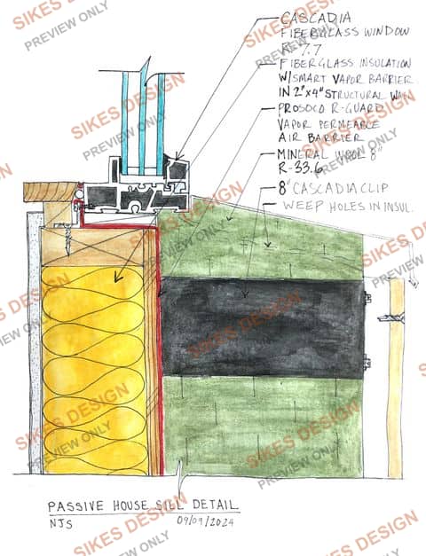 Passive House Window Sill Detail — watermarked preview