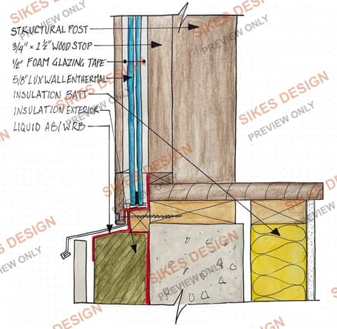 VIG Structural-Post Glazing — Sill Detail — watermarked preview