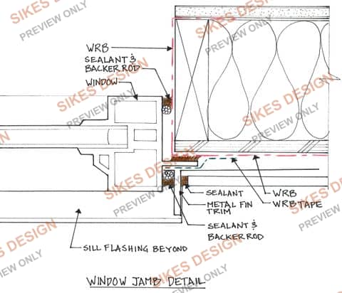 Window Jamb Detail at Metal Siding — watermarked preview
