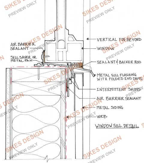 Window Sill Detail at Metal Siding — watermarked preview