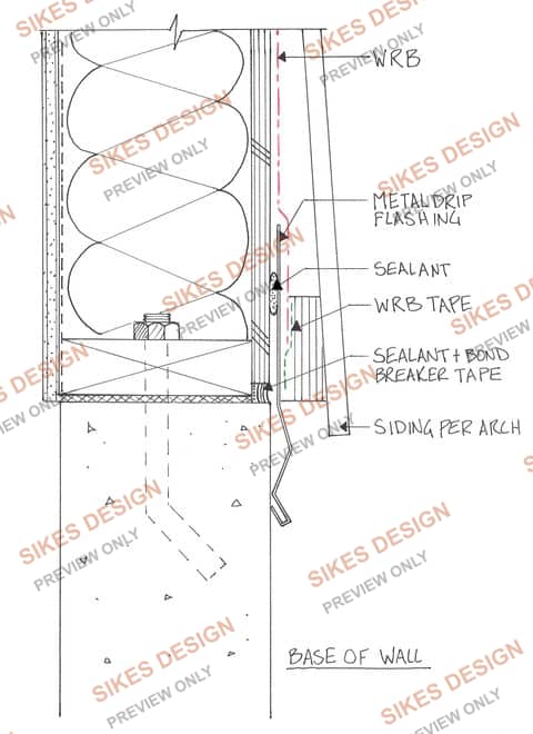 Base of Wall Flashing Detail — watermarked preview