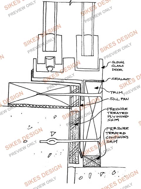 Sliding Glass Door Sill Detail — watermarked preview