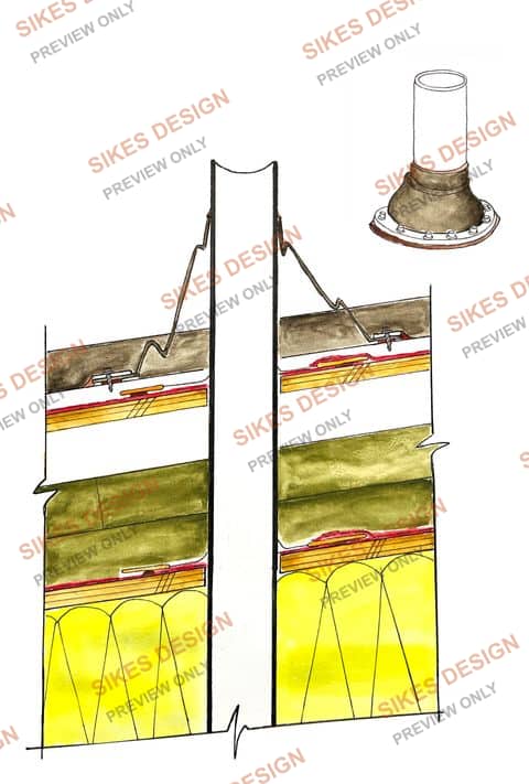 Vent Pipe Penetration at Flat Roof — watermarked preview