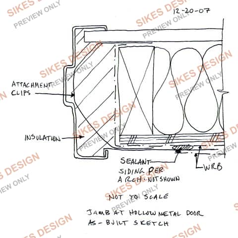Jamb at Hollow Metal Door — As-Built — watermarked preview
