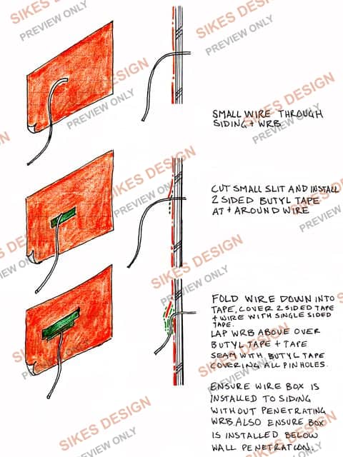 Doorbell Wire Penetration Detail — Step-by-Step — watermarked preview