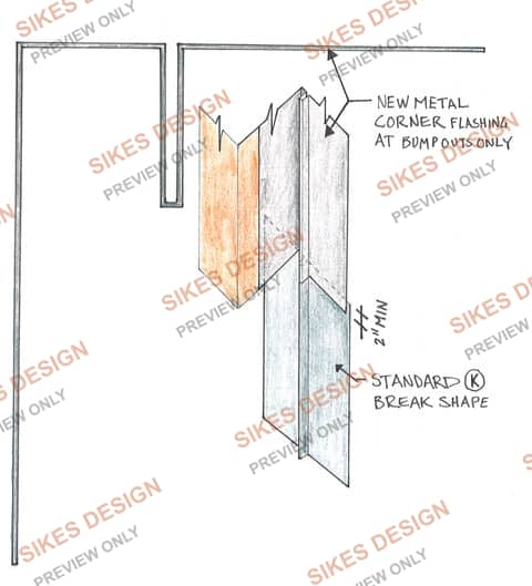 New Metal Corner Flashing at Bumpouts — watermarked preview