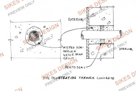 Pipe Penetration Through Concrete — watermarked preview