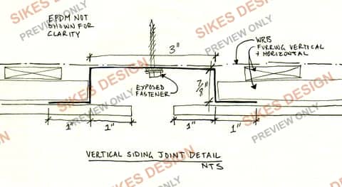 Vertical Siding Joint Detail — watermarked preview