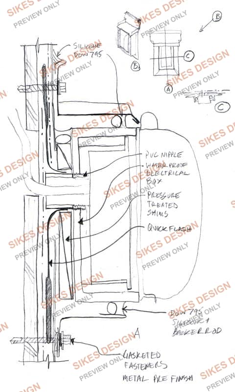 Electrical Box Detail — PVC Nipple + Waterproof Box — watermarked preview