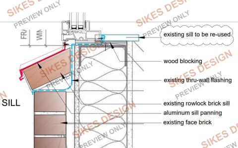 Window Replacement Sill — Existing Masonry Reuse — watermarked preview
